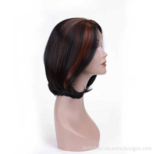 High quality lace front wigs black fluffy synthetic wigs lace frontal wig natural straight and natural wave for fashion women